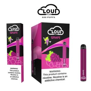 Cloud Bar Plus 600+ Puffs Disposable Vape Long Lasting & Convenient (Grape)