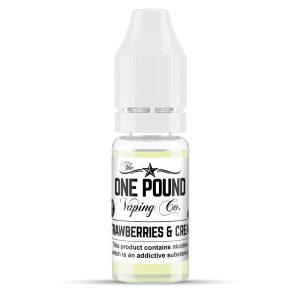 Strawberries & Cream Flavour High VG E-Liquid by The One Pound Vaping Company (10ml)