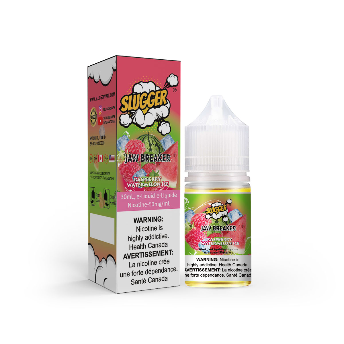 Slugger Jaw Breaker Series Strawberry Pomegranate Ice – 30ml Nic Salt